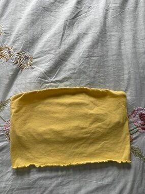 PacSun Yellow Bandeau Tube Top Cropped